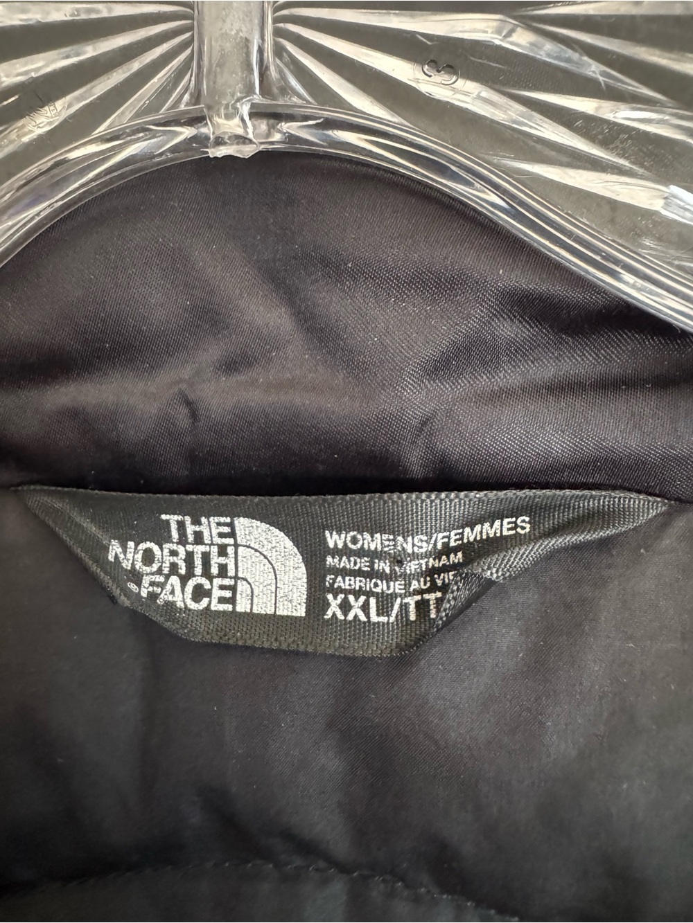 The North Face Down 550 Puffer Jacket Womens Black Chevron Quilted Coat Size XXL - Picture 14 of 14
